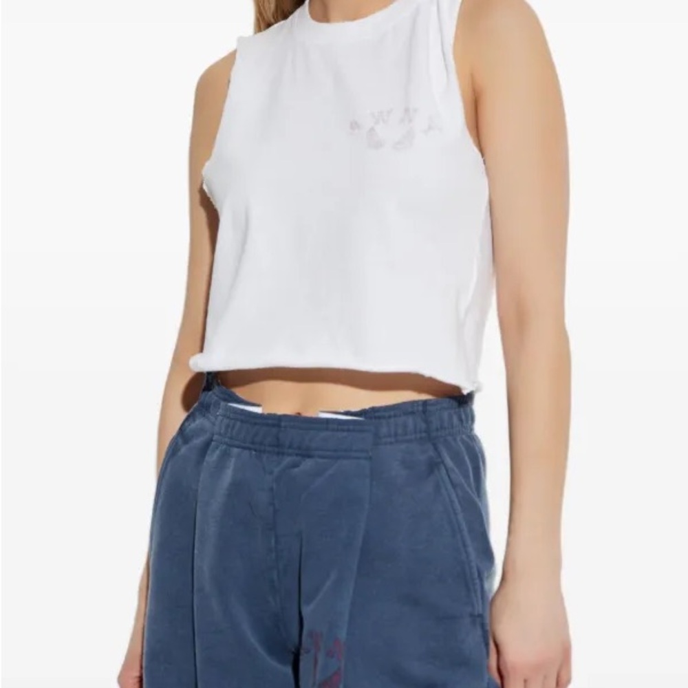 Alexander Wang logo-print tank top size M